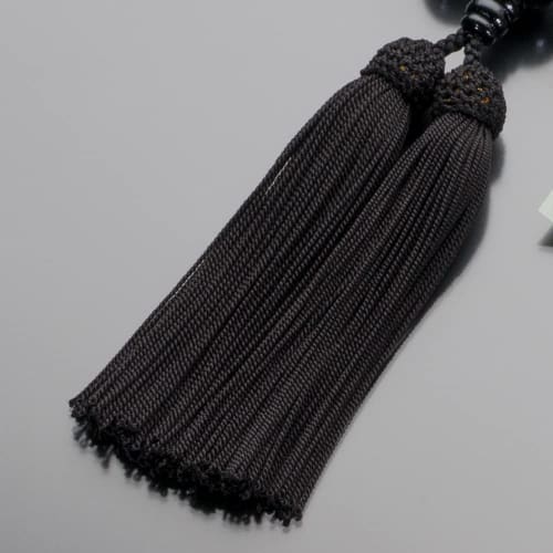 Buddhist Altar Shop Takita Shoten Buddhist Prayer Beads for Men, Ebony (Glossy), 2-Ten, Tiger's Eye Stone, 22 Beads, Silk Tassel, Prayer Bead Bag, Sui
