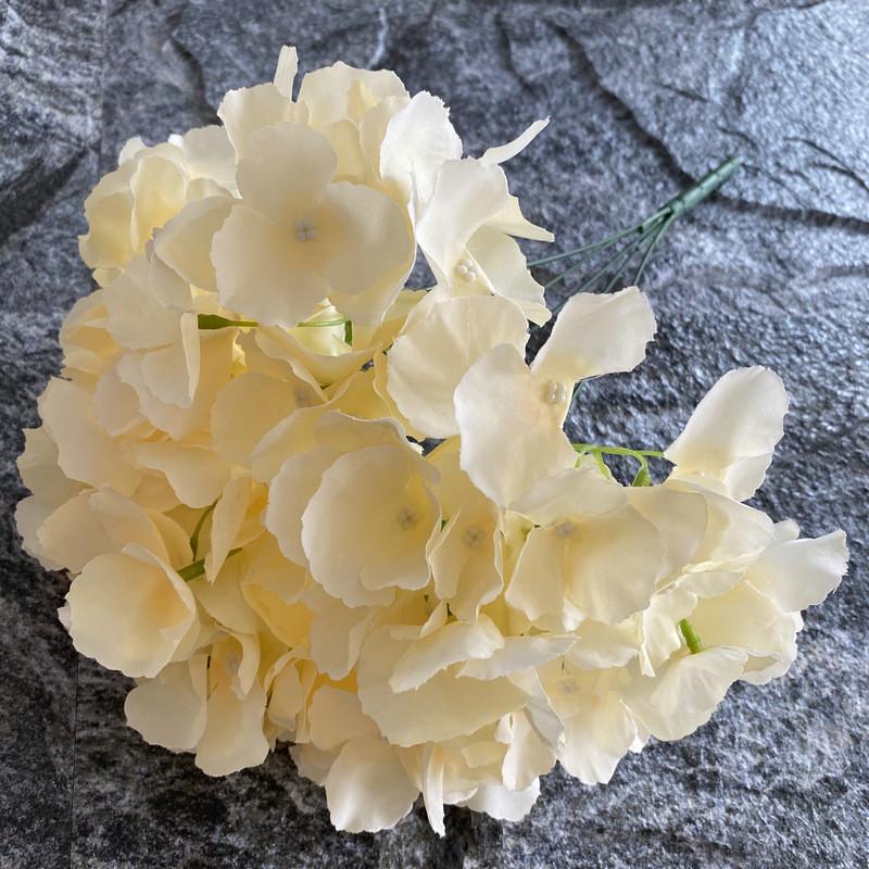 Realistic 5 Head Hydrangea Artificial Silk Flower For Wedding Party Decor Home