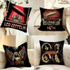 Band LLedZZeppelin Cushion Cover Pillow Case Antidustmite Pillowcase Silky Short Plush Sofa Cushion Cover hot
