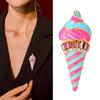 Multipurpose Fun Sophisticated Ice Cream Brooch Elegant Designs Portable Fashion Accessory for Performers Daily Outfit