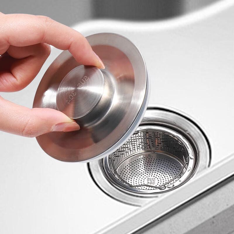 Maxcook 304 Stainless Steel Kitchen Sink Strainer and Sealing Lid Set