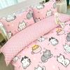 Fashion Cute Duvet Cover Set Kawaii Cat Print Bedding Set Soft Comfortable Duvet Cover For Bedroom Guest Room