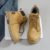Heiß verkaufte Street Fashion Arbeitsstiefel Winter Dicke Sohle Gelb Herren High-Top Schuhe Warme Plüsch Herren Outdoor Wanderschuhe