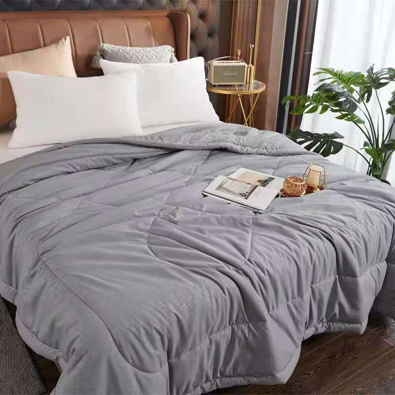 Maulbeerseide Steppdecke für Kinder, Hautfreundliche Baumwolle, Geprägte dünne Bettdecke, Twin Queen Bettwäsche-Set, Frühlingsdecke, Sommer