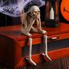 Spooky Halloween Party Supplies Skeleton Statue, See Speak Hear No Evil Figurines, Unique Statue Collectible Skull Decoration for Indoor Mantel Table