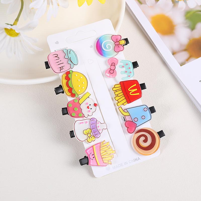 10 bucăți/set noi agrafe de păr cu unicorn drăguț de desene animate pentru fete, agrafe de păr colorate, dulci, pentru copii, accesorii de păr pentru fete