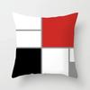 Housse de coussin géométrique rougeHousse d'oreiller Décoration Canapé Polyester Maison