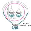 Geometric Earrings Necklaces Jewelry Set Retro Tassel Forehead Headband  Party