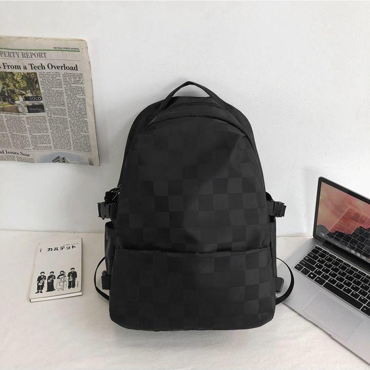 School Bag Middle School Student Ins Trendy Cool Large Capacity Junior High School High School Backpack Korean Version Trendy Casual Backpack