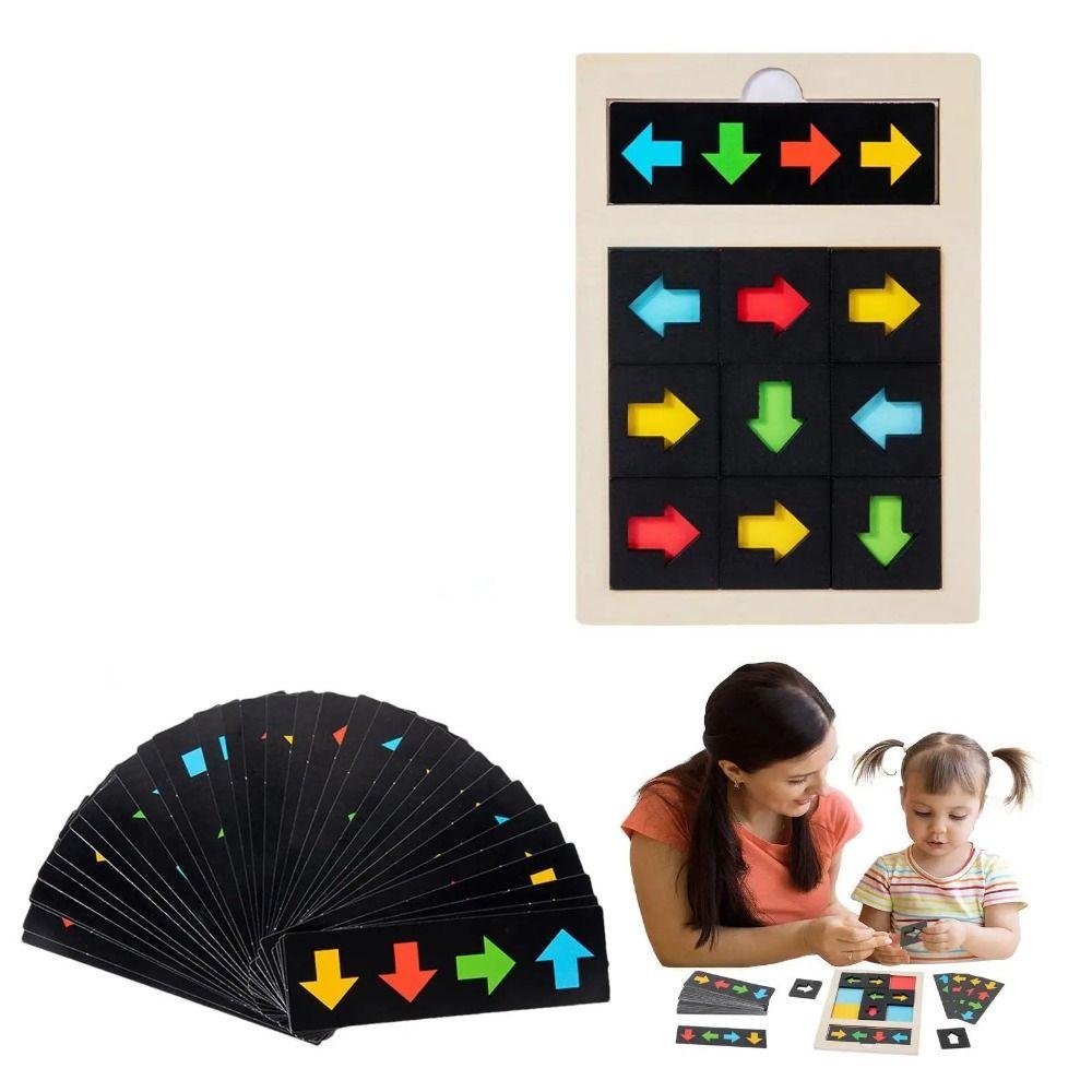 Puzzle Direction Cognition Sensory Game Logical Thinking Color Shape Matching Toy  Birthday Gifts