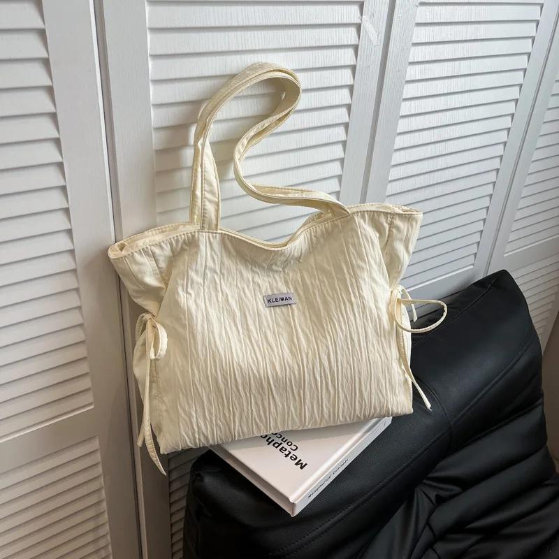 

Women Bag Fashiable Pink Sweet Women s Shoulder Bag Large Capacity Tote Shopping Bag Casual Versatile Students Handbags бежевый