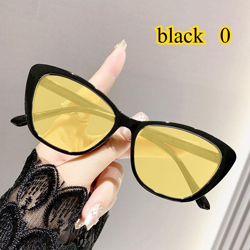 Fashion Night Vision Glasses Men Women Trendy Cat Eye Yellow Lens Myopia Glasses Vintage Near Sight Eyeglasses For Driving