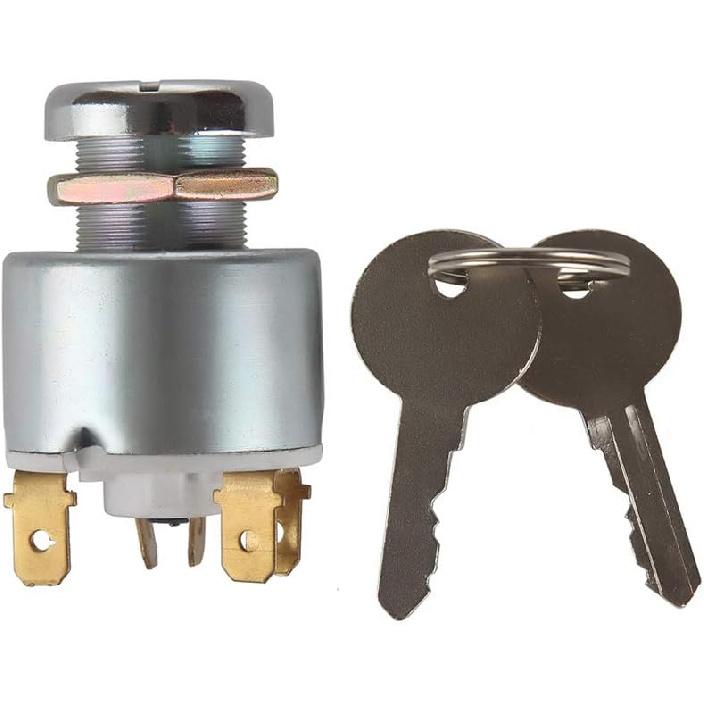 MDY 31973K4183 SPB501,551508G Waterproof Ignition Key Starter Switch with 3 Position 5 Terminal 2 Keys Replacement for Cars, Motorcycles, Boats