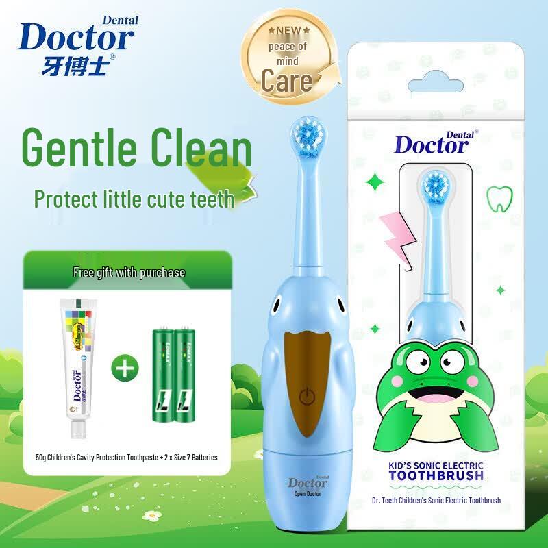 Dr. Tooth Kids Sonic Electric Toothbrush - Gentle Clean синий