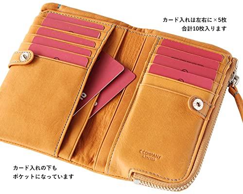 [CCOMPANY LIMITED] Men's Medium Wallet, Coin Purse, Card Case, Genuine Leather, Zipper Closure, Maurice (Dark Brown)