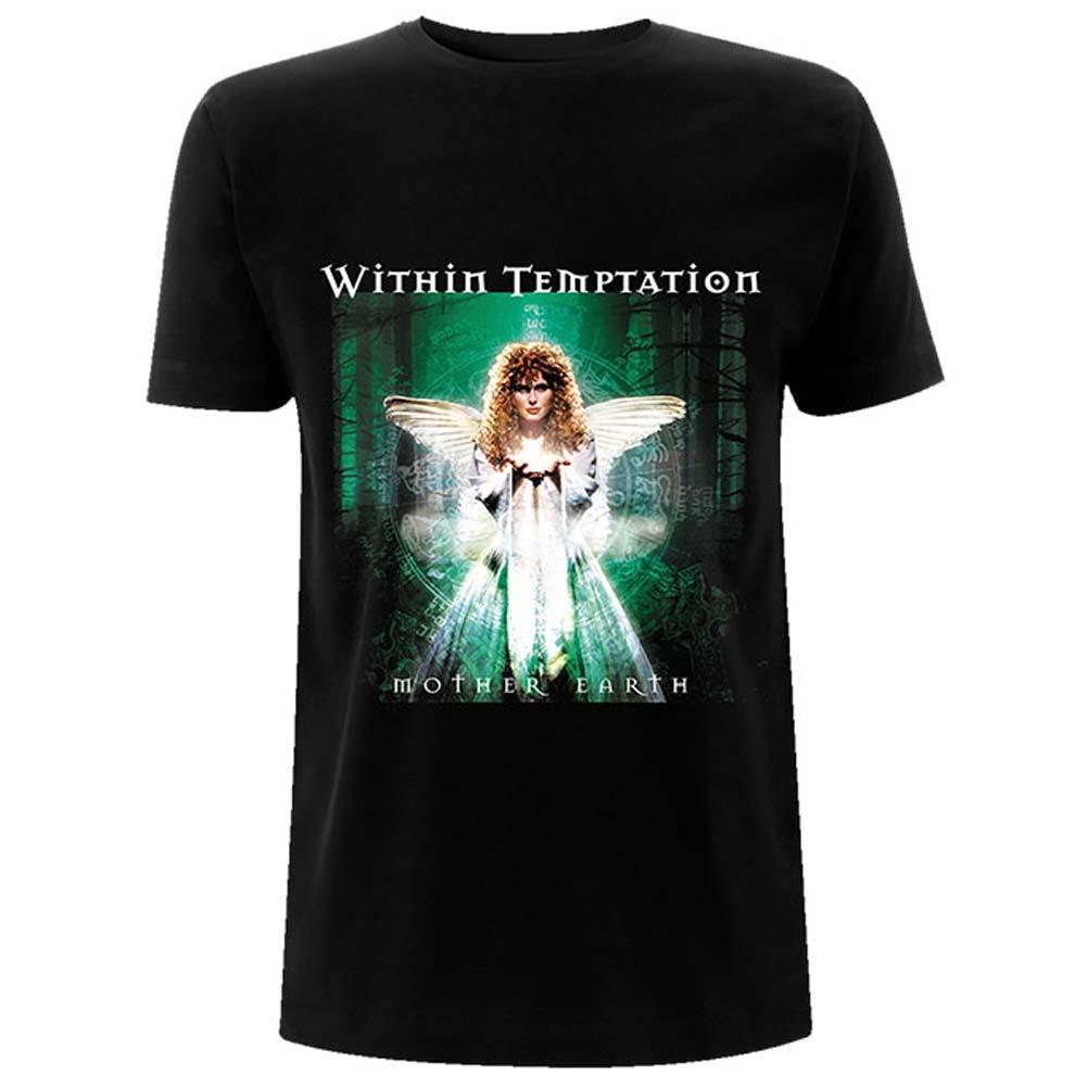 Men s Within Temptation Mother Earth (Back Print) Slim Fit T-shirt X-Large Black L