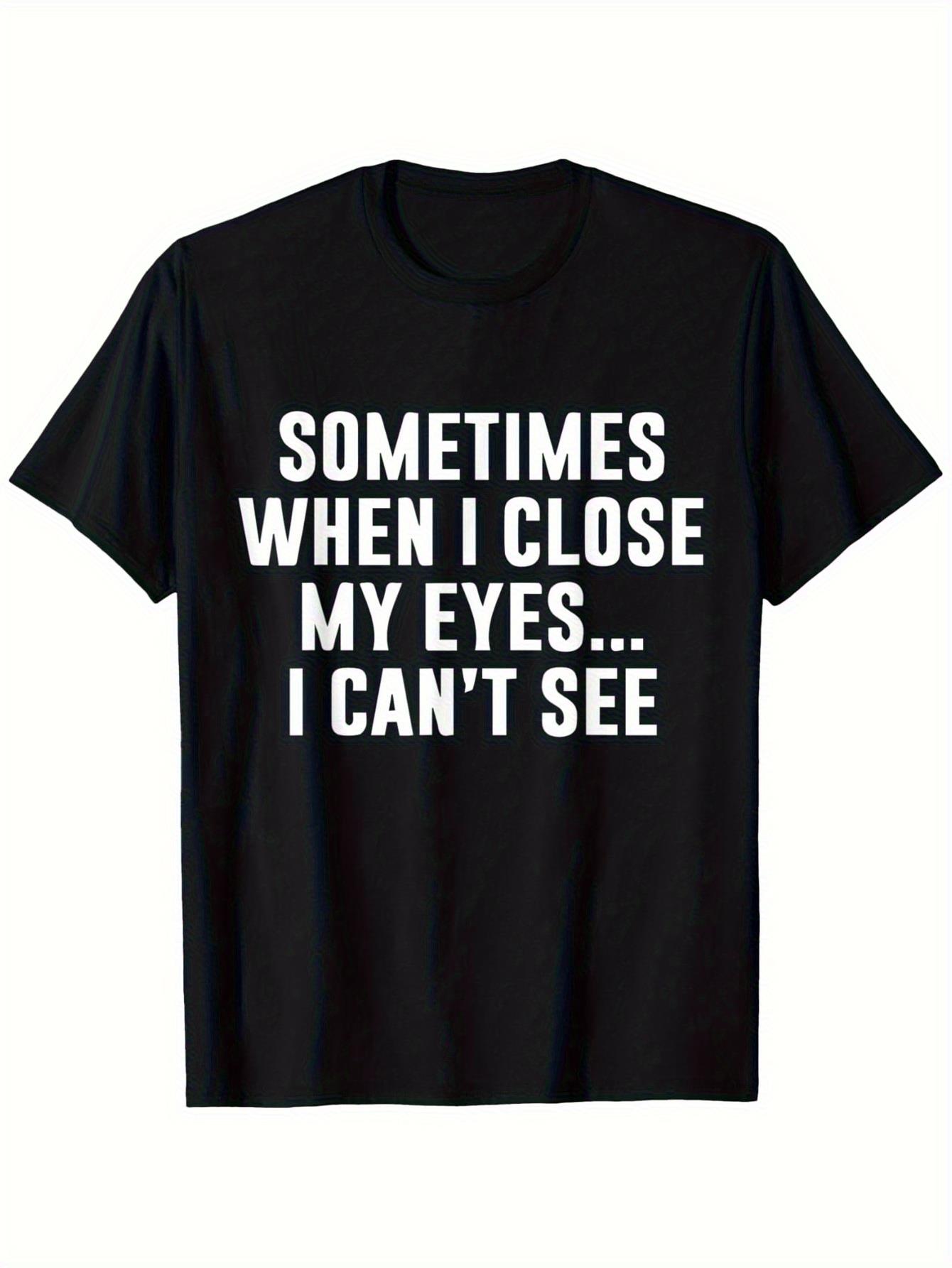 Black Crew Neck T-Shirt with Fun Print, Casual Casual Attire, Unisex S