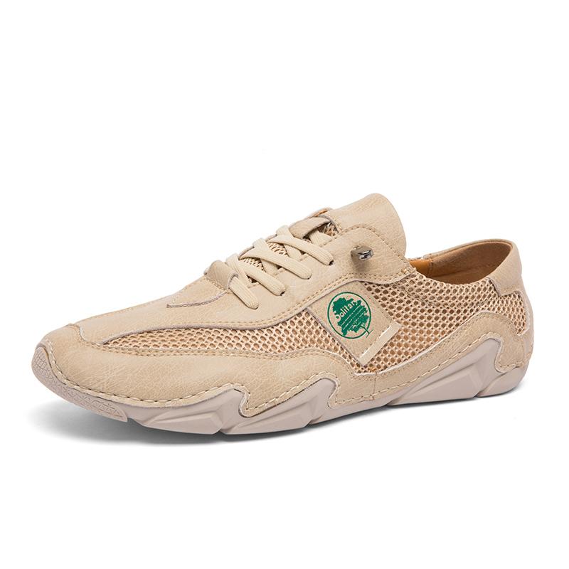 

Мода Новое поступление Мужская повседневная обувь Летние дышащие уличные кроссовки Мягкая обувь для ходьбы Удобная обувь из сетки с низким верхом Tenis Masculino 44 хаки