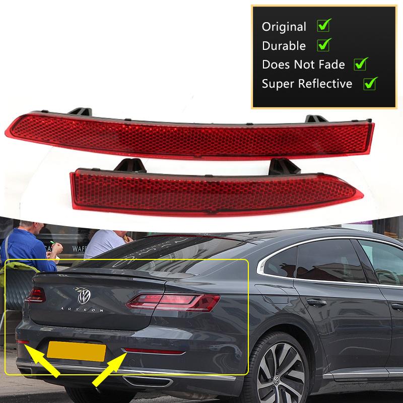 For Volkswagen VW Arteon 3H7 2018 2019 2020 2021 2022 2023 Rear Bumper Reflector Light Brake Stop Turn Signal Lamp Accessories