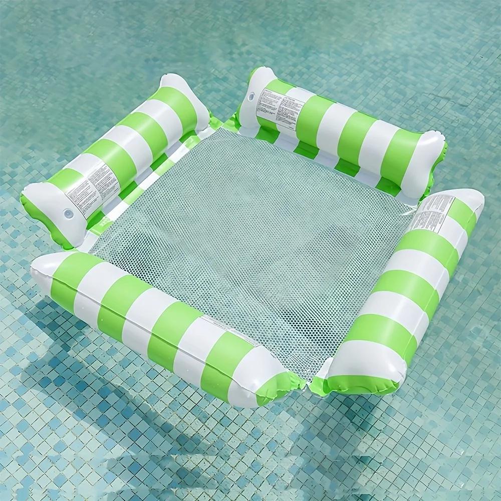 

1 шт. Надувной плавающий шезлонг для бассейна, Принадлежности для вечеринки для взрослых, Разноцветный, Водное кресло для летнего отдыха зелёный