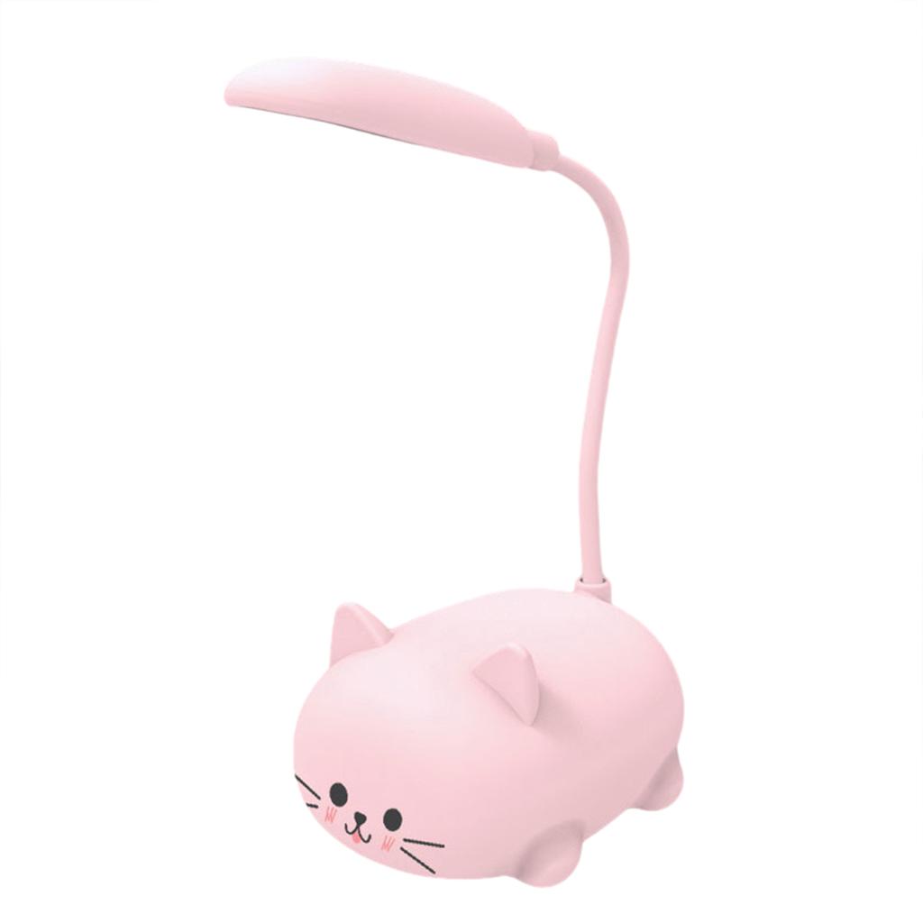 Mini lumină de noapte cu porc drăguț pentru animale de companie, încărcare prin USB, pliabil, lampă de masă mică, pentru studenți, care învață protecția ochilor, lămpi de cărți, decor de noptieră
