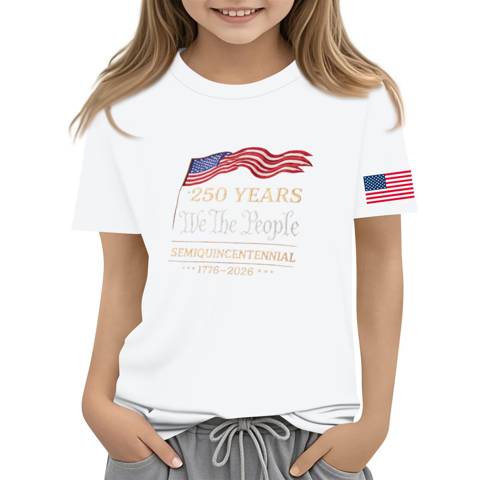 

Children s Casual Short-Round Neck Fashionable T-shirt Top 160 білий