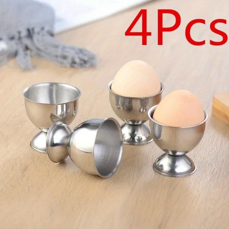 4Pcs Lot Stainless Steel Egg Holder Breakfast Egg Cup Stand Kitchen Accessories for Banquet Use
