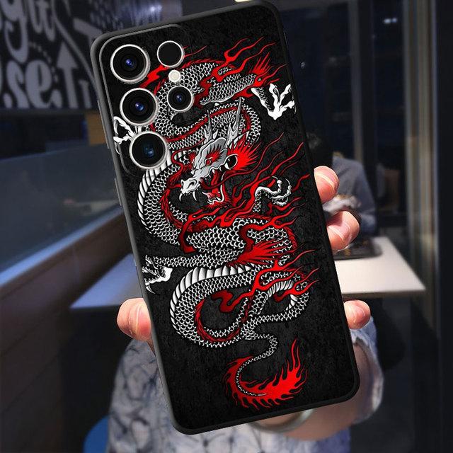 Fashion Chinese Tiger Dragon Case For Samsung Galaxy S22 Plus S8 S7 S10e S20 Fe S10 S9 S21 S23 Ultra 5g Silicone Cover Funda