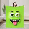 The Monster With Big Eyes Cartoon Face Meme Flannel Blankets Kids Soft Throw Blanket Winter Living Room Bedspread Sofa Bed Cover
