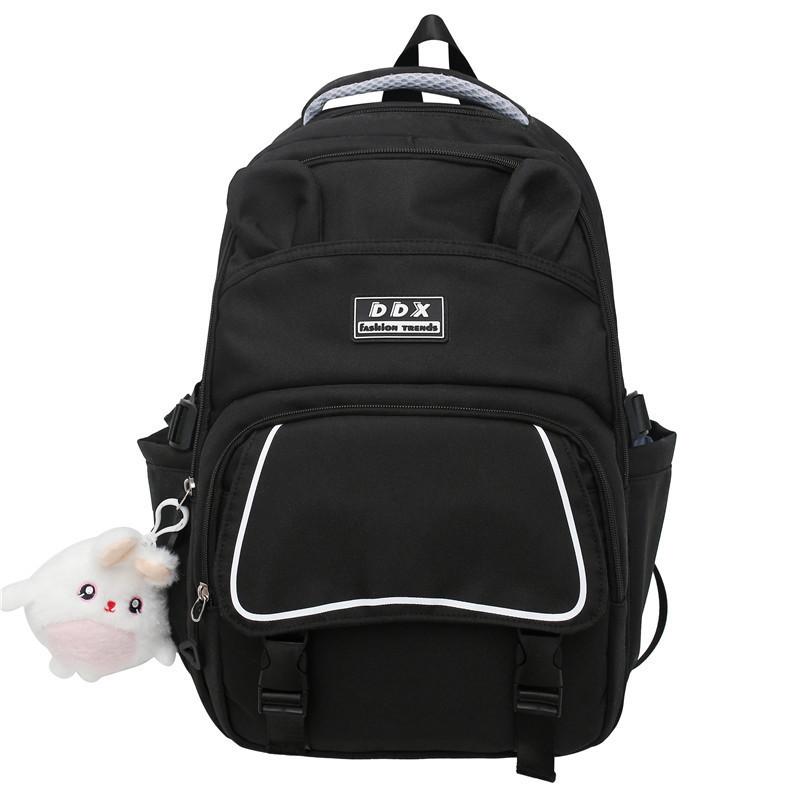 Small Fresh Nylon Backpack For Girls With Cute Design And Adjustable Straps For Daily Use