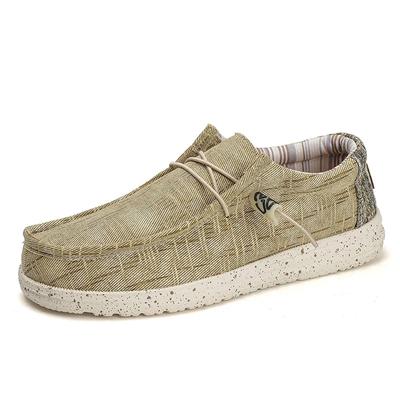 New Spring Summer Men's Vulcanized Shoes Comfortable Breathable Canvas Shoes Men's Flat Shoes Soft Big Size 48