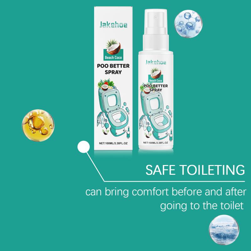 Jakehoe Toilet Spray Før Skylning Skaber Lugtbarriere Naturlig Toilet Deodorizer Plantebaseret Badeværelsesfrisker Til Hjemmet Rejse