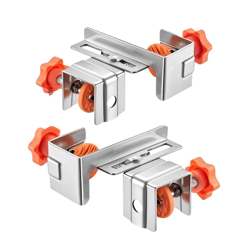 Drawer Face Clamp 2X Drawer Panel Clamps Adjustable Stainless Steel Mounting Jig For Carpentry Furniture Assembly Workshop