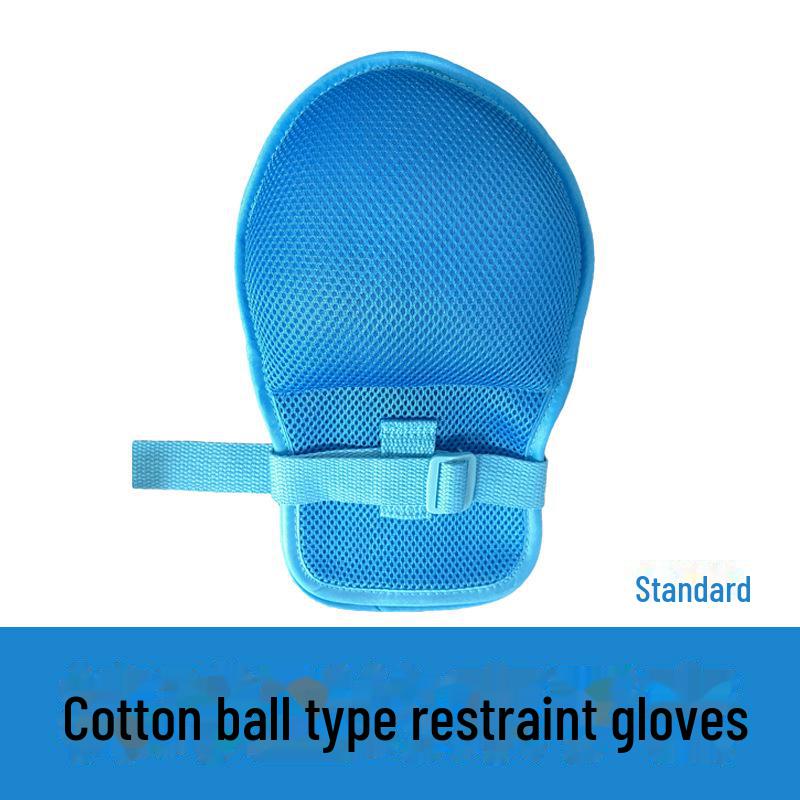 

Дышащие удерживающие перчатки для пожилых людей: Предотвращает экстубацию, царапины и фиксирует запястья.