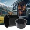 Black ABS Car Cup Holder Suitable For Vehicles Campers Truck And Marine Vessels Easy To Clean And Install