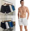 Men's Quick-Dry Sports Running Shorts, Beach & Outdoor Fitness 2025, Plain Color Quarter Length