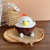 Cute Funny Cute Coconut Shell Chicken Keychain Cartoon Pendant Plush Toy Doll Bag Ornaments Accessories Decoration Gifts