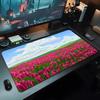 Anime Tulpenfeld Mauspads 500X1000 mm Großes Gaming-Mauspad Gamer XL Gummi Otaku Tastaturunterlage Laptop Schreibtischmatte