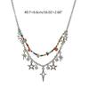 Aesthetic Jewelry Y2k Style Star Pendant Necklace Double Layer Necklace Chain Necklaces Perfect for Wedding Party Daily