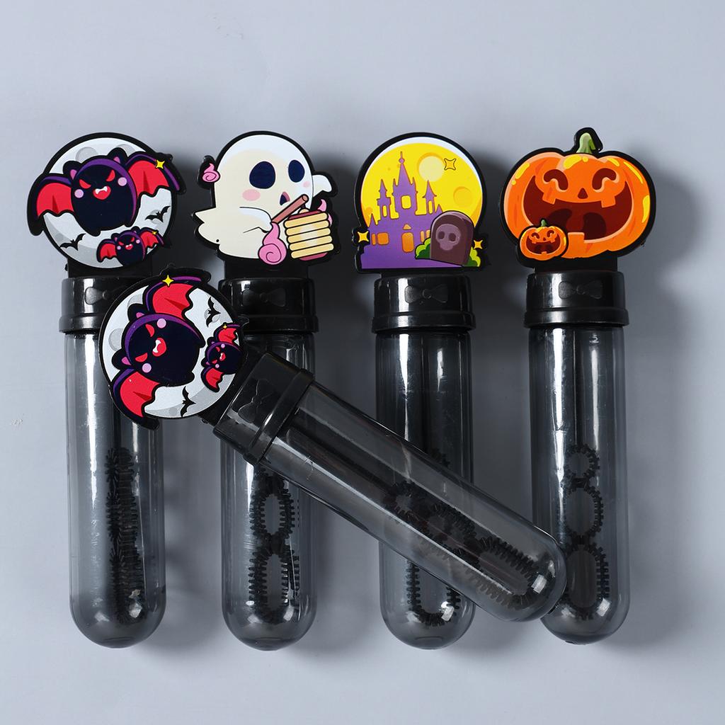 Halloween Soap Bubble Tube Pumpkin Spooky Pumpkin Bat Black Bubble Wand Halloween Party Decoration 2024 Horror Party Supplies