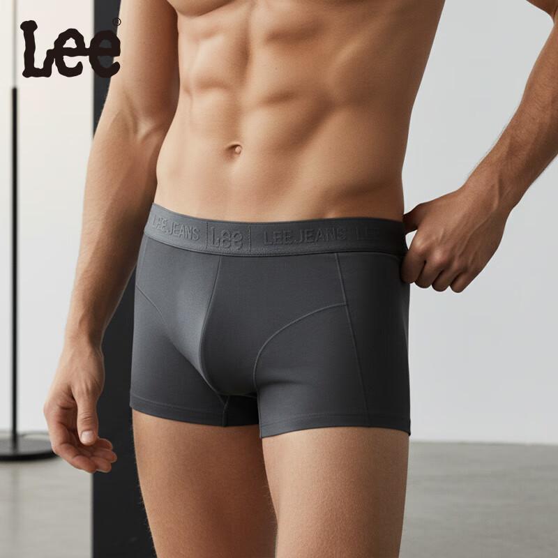 Lee Men's Cotton Underwear 10A Antibacterial Mite-Resistant Large Size Seamless Cotton Boxer Briefs