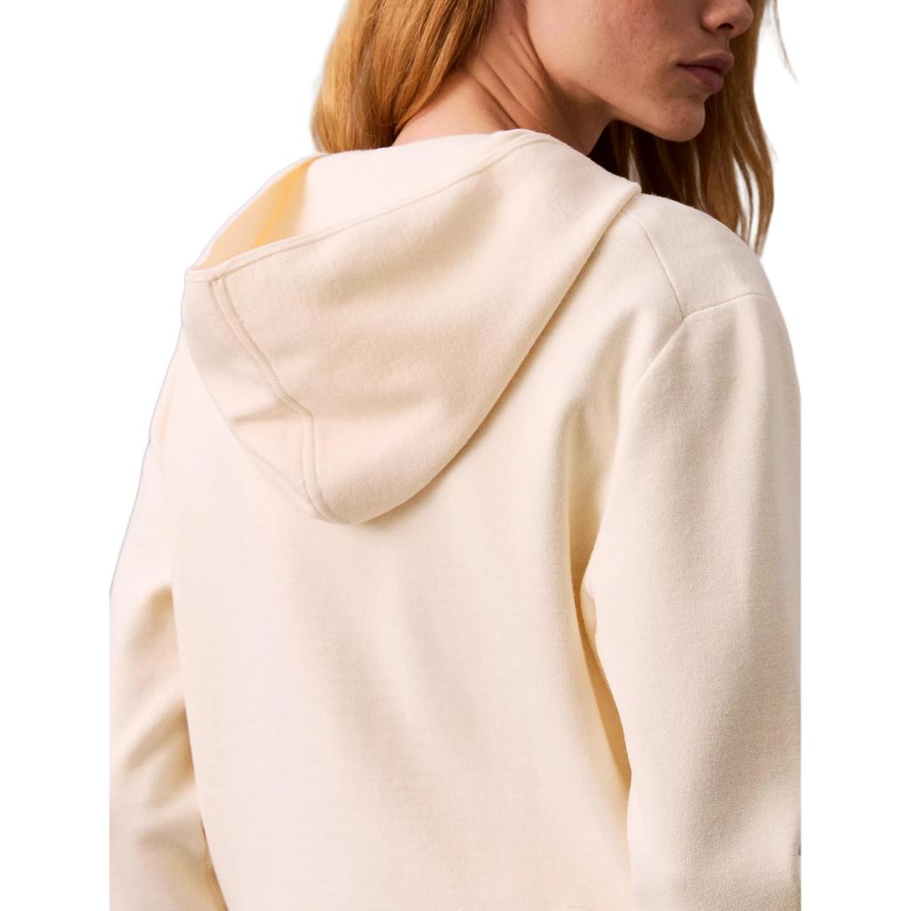 Calvin Klein Comfortable Casual Loose Hooded Long Sleeve Sweatshirt Women tops Antique-White 44A374G-100