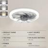 Modern E27 Ceiling Fans Light LED Remote Control Dimmable Quiet Ceiling Fan with Light for Home Kitchen Room