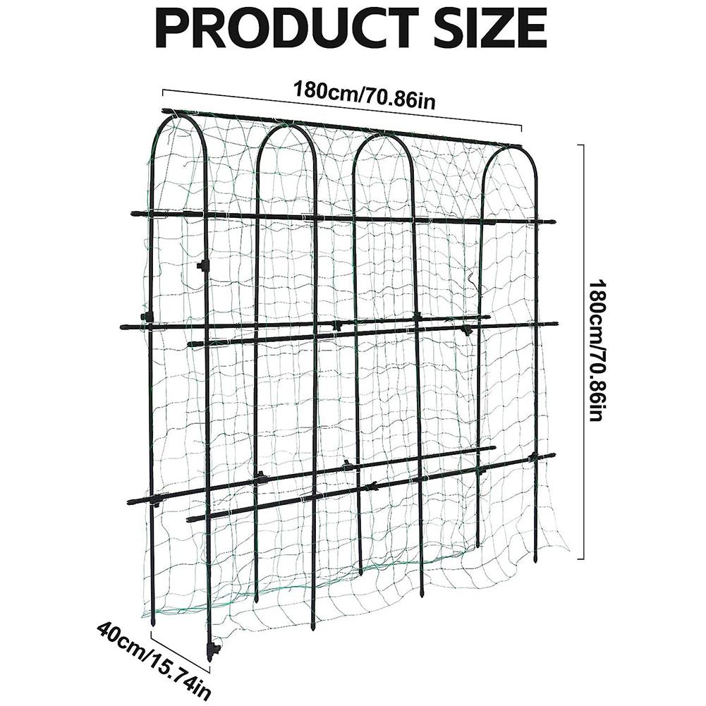 Garden Cucumber Trellis Large Metal Trellis Detachable Climbing Arch Plants Support Outdoor U-Frame Trellis for Climbing Plant