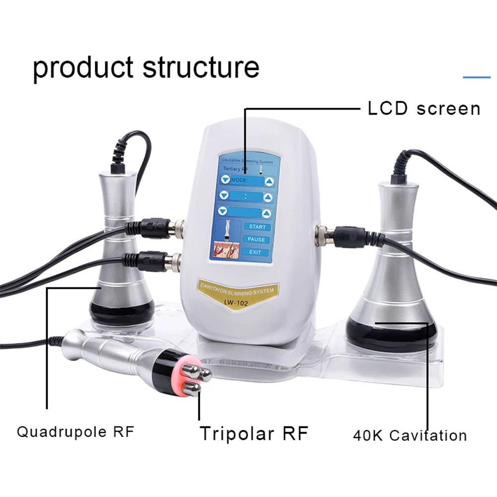 3-in-1 40K Beauty Device RF Ultrasonic Cavitation Red Light Therapy Body Contouring Machine