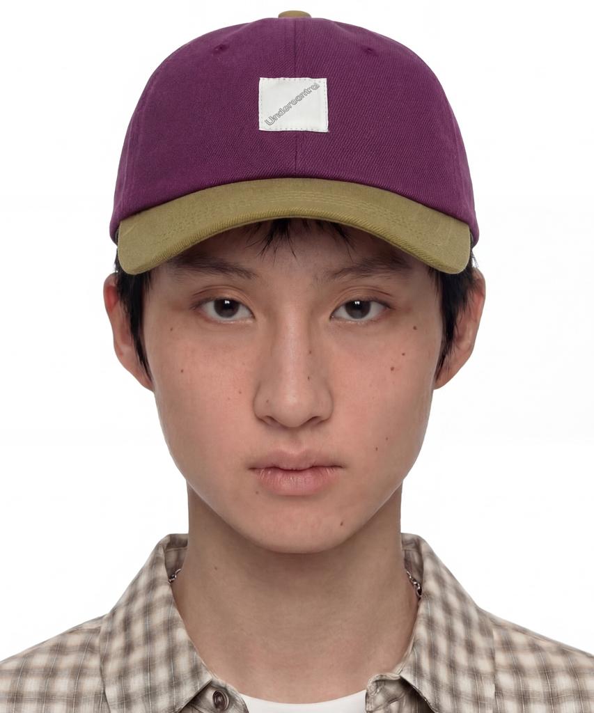 Eondeokeonteulol Washed Cotton Ball Cap V Square / Washed B B / Purple Lime