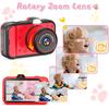 Kids Camera, Toddler Digital Camera with Rotating Zoom Lens, 3.5” Large Screen, 1080P Toy Camera for Kids with Flash, 32GB Card, Birthday Gifts for