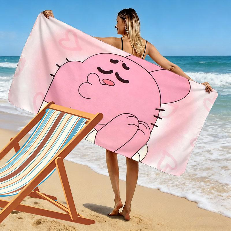 Richard Watterson Print Beach Towel, Large Soft Quick Dry Towel for Beach Camping Swimming