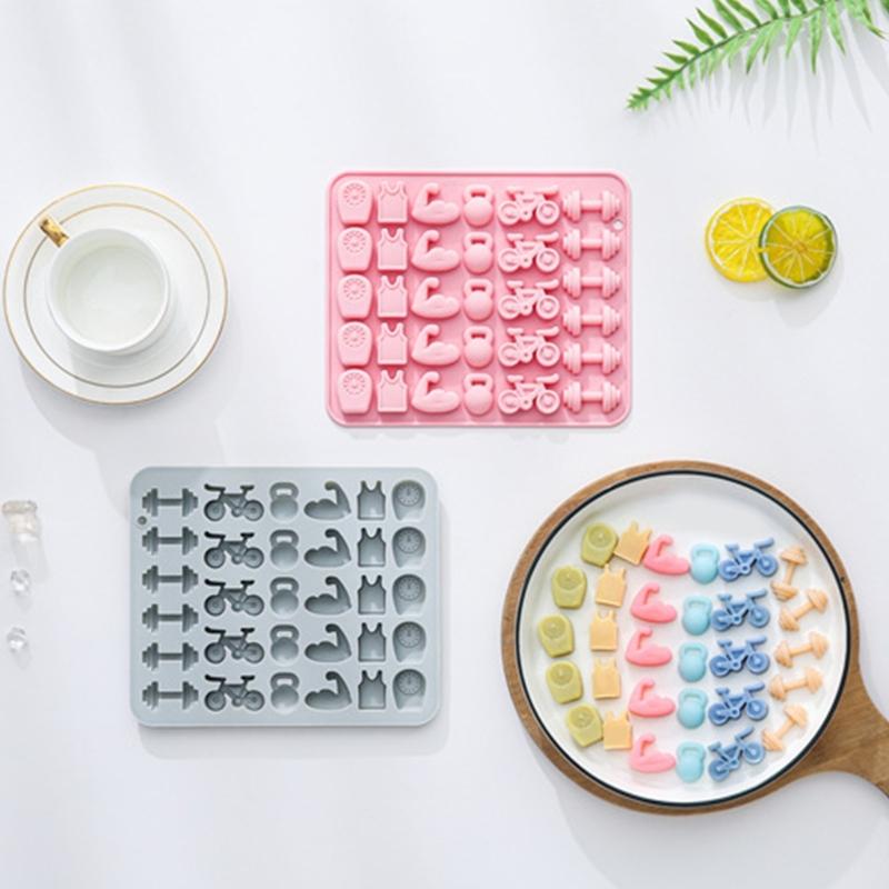 Fitness-Thema Silikon-Backformen 11 Mulden Silikon-Kuchenformen zur Herstellung von Schokoladendesserts, Süßigkeiten und Cocktails
