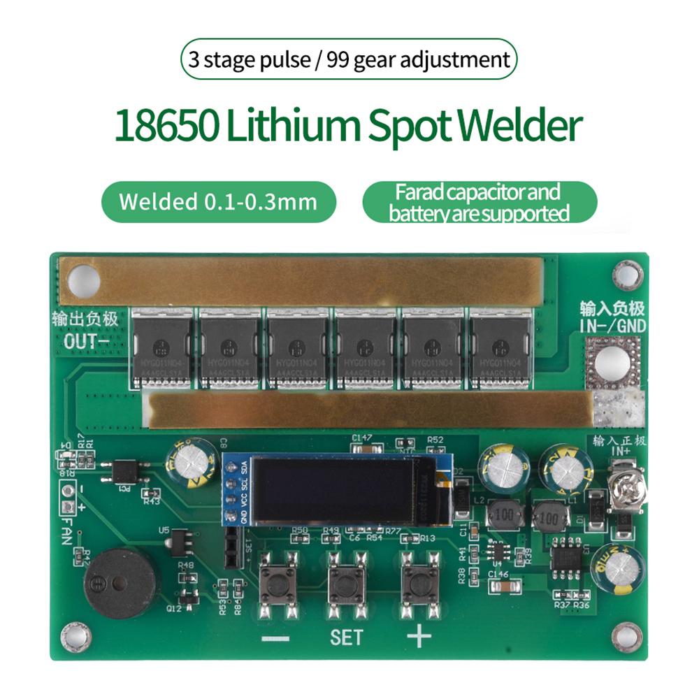 99 Gears 12V Spot Welder Module with Welding Pen DIY Min Spot Welding  Machine Kit 0.1-0.3mm Nickel for 18650 Lithium Battery